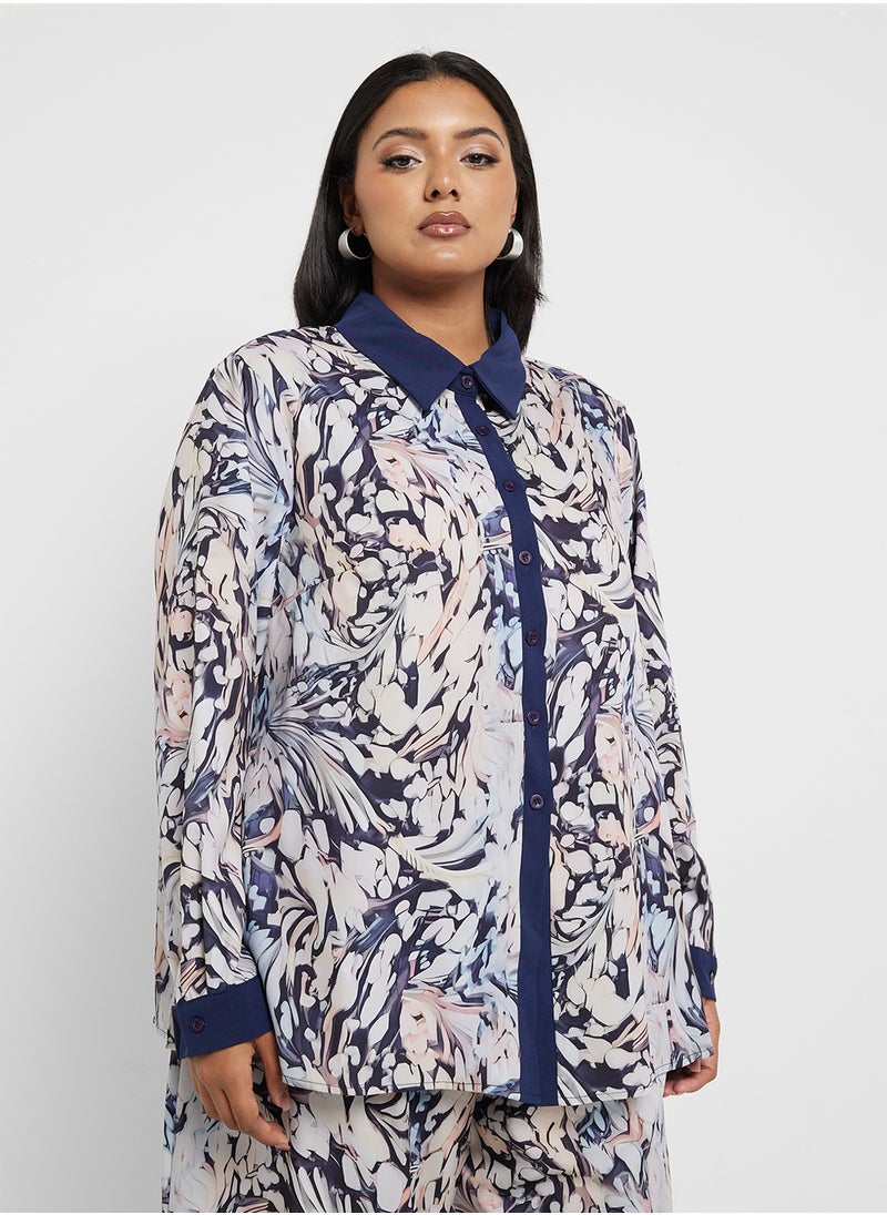 Ella Plus Floral Print Shirt & Pant Set  - Image 3