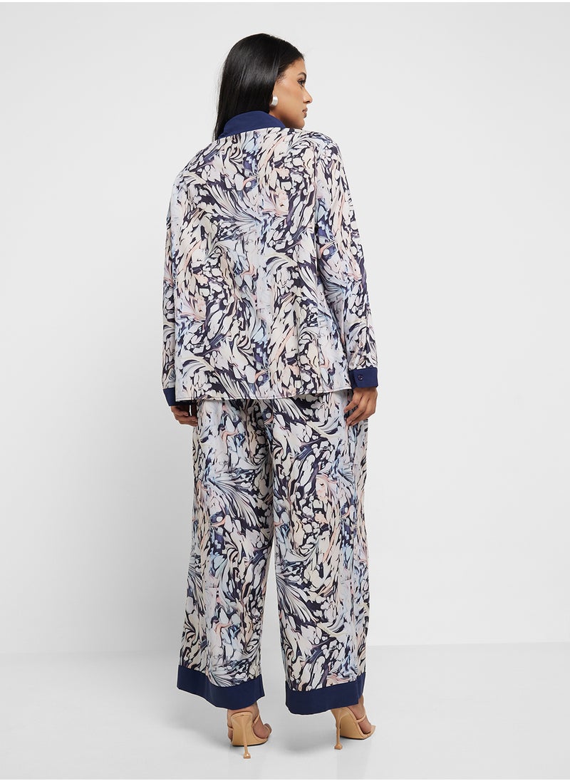 Ella Plus Floral Print Shirt & Pant Set  - Image 2