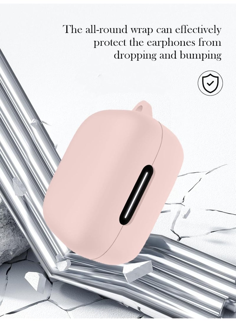 QIRG Silicone Case for Anker Soundcore P30i/R50i NC Earphone case, Anti Drop and dustproof Earbuds case Cover With Hook（Pink） - Image 2