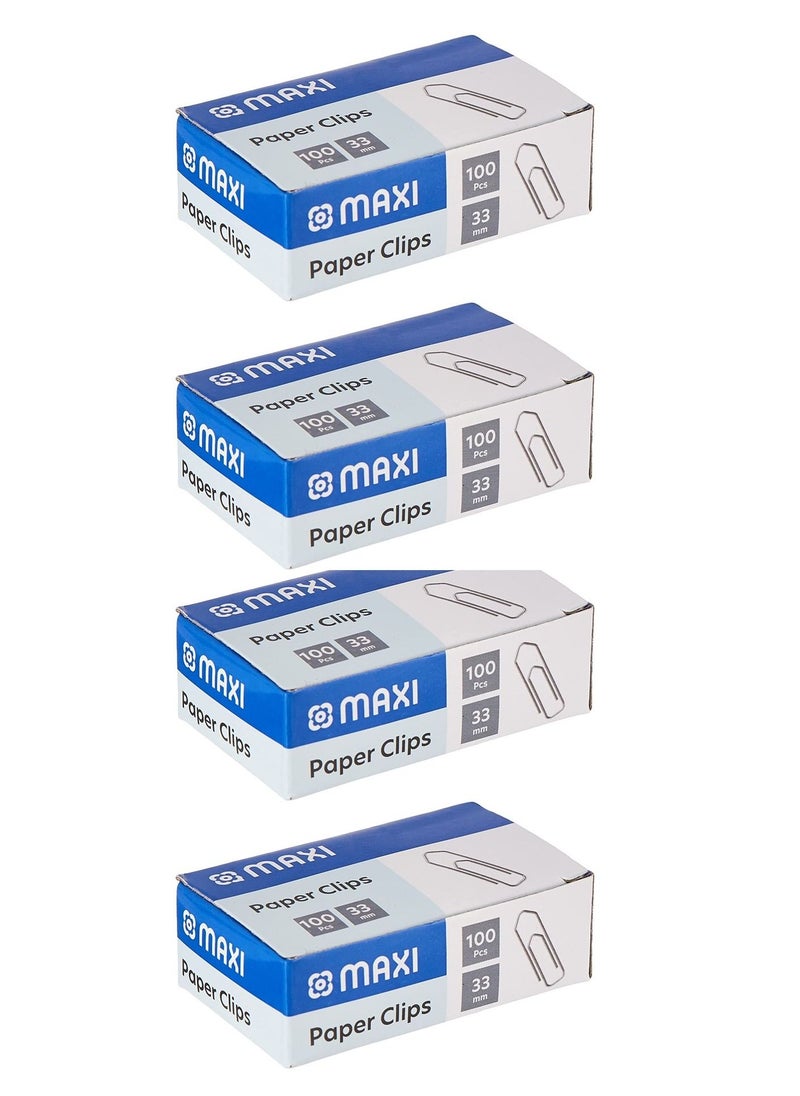 Maxi 400-Piece Paper Clips 33mm Size  - Image 1