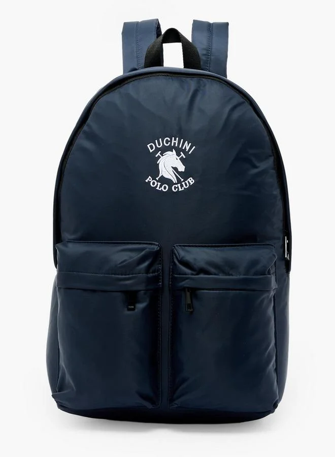 Duchini Men Logo Embroidered Backpack