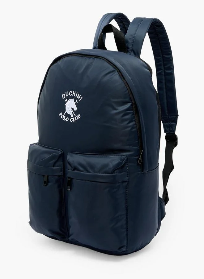 Duchini Men Logo Embroidered Backpack
