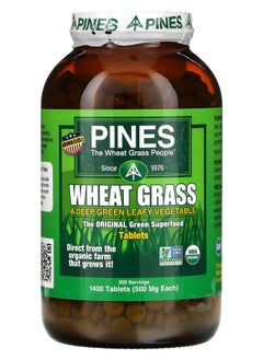 Pines International Wheat Grass 500 mg 1400 Tablets 