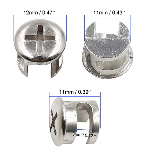 Luomorgo 12mm (15/32 inch) Dia Furniture Connecting Cam Fittings 20pcs - Image 2