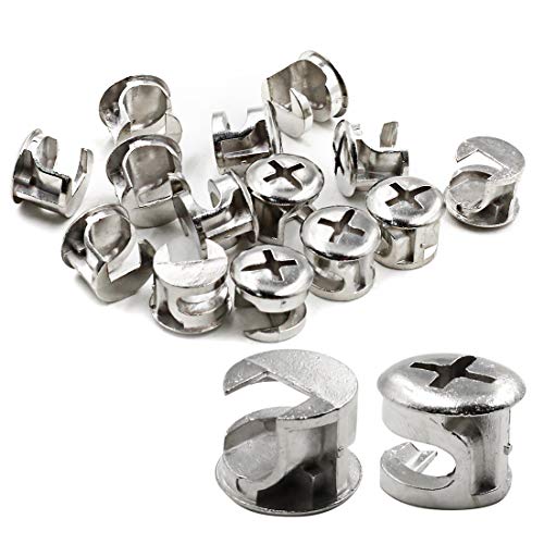 Luomorgo 12mm (15/32 inch) Dia Furniture Connecting Cam Fittings 20pcs - Image 1