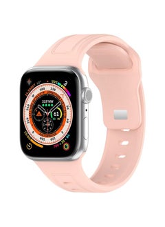 Replacement Strap For Apple Watch 2 38mm Square Buckle Silicone Watch Band Light Pink