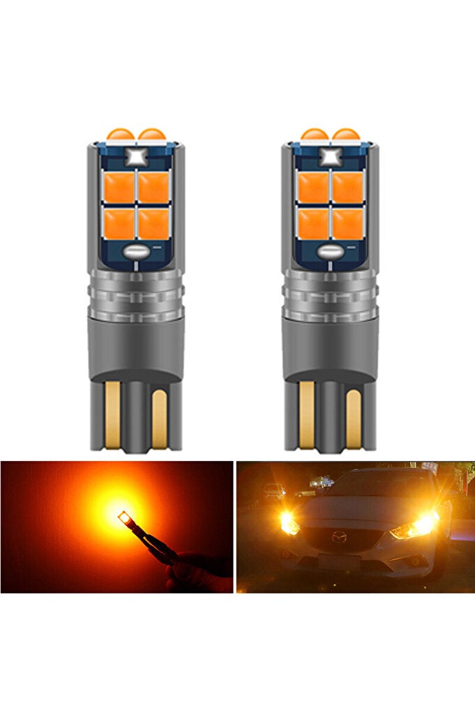 rayihni Yellow Amber T10 Led Park Lights 12V 24V T10 for Truck Motorcycle Scooter Car T10 W5W Position Light - Image 3
