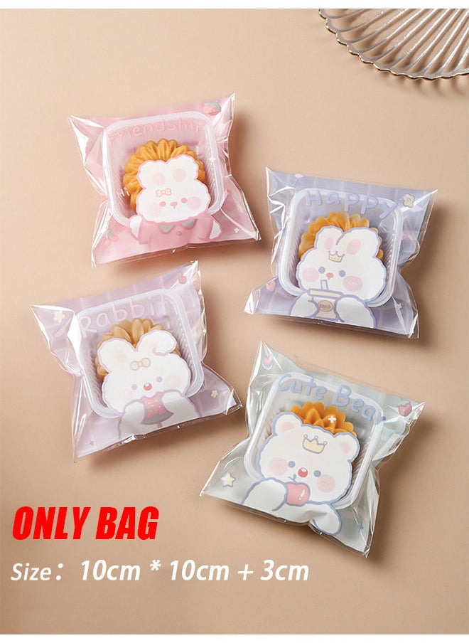 Depend 200 PCS Mini Cookie Candy Bags Self Adhesive Candy Bags Chocolate Candy Gift Bags for Bakery Biscuit Candy Chocolate(10*10cm)  - Image 4