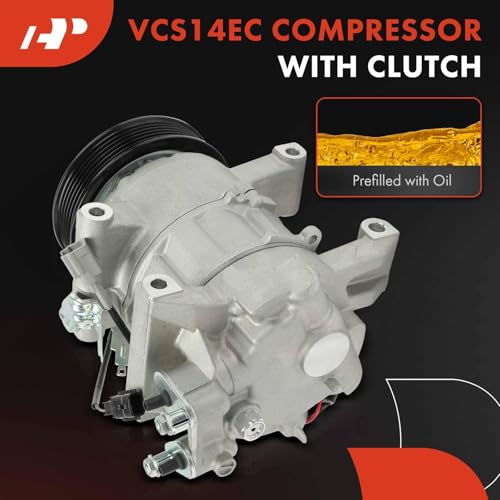 A-Premium Air Conditioner AC Compressor with Clutch Compatible with Nissan 2013-2018 Altima, 2014-2020 Rogue, 2.5L, VCS-14EC Compressor Only - Image 3