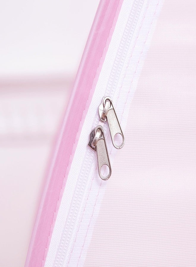 Mengersi Baby Crib Tent,Pop Up Crib Tent to Keep Baby in,Lovely Toddler Crib Net Mosquito Net Safe and Breathable,Installation Convenience,Pink - Image 4