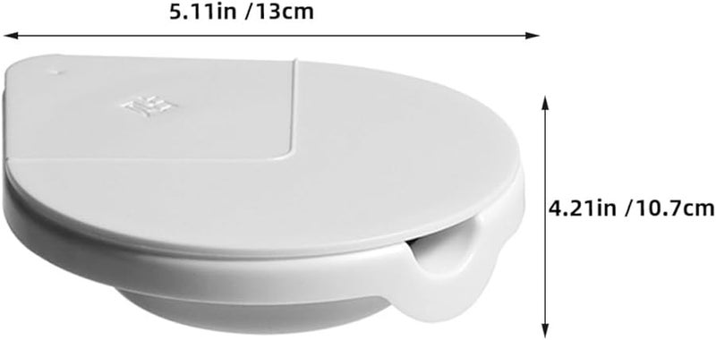 Rotatable Stainless Steel Ashtray with Lid Self Adhesive Windproof for Desk Home Office White - Image 2