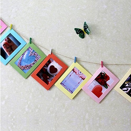 My Party Suppliers My Party Suppliers Baby Shower Wall Hanging Photo Paper Frame Picture Display Modern Art Home Decor Vintage Korean Rectangle House DecorationParty Decoration FramesBaby Welcome Home  - Image 2