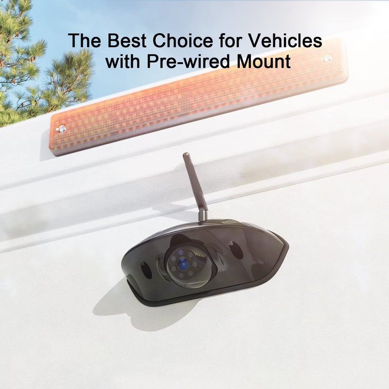 Fookoo HD 1080P 7" Wireless RV Backup Camera System for Furrion Pre-Wired RV Truck Camper, 7" IPS DVR Monitor & Rear View Camera, IR Night Vision IP69 Waterproof DIY Parking Lines - DW7Y5 - Image 3
