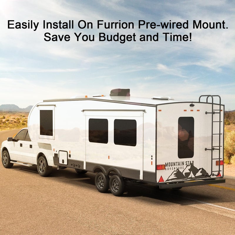 Fookoo HD 1080P 7" Wireless RV Backup Camera System for Furrion Pre-Wired RV Truck Camper, 7" IPS DVR Monitor & Rear View Camera, IR Night Vision IP69 Waterproof DIY Parking Lines - DW7Y5 - Image 2