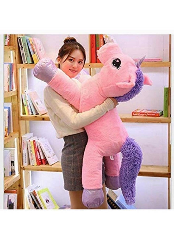 AVSHUB - Unicorn Soft Toys For Kids Boys And Girls Animal Toy Figure Jungle Cartoon Wild Playing Set Cute Stuffed Toy Birthday Gift (Size 70Cm Pink) - Image 1