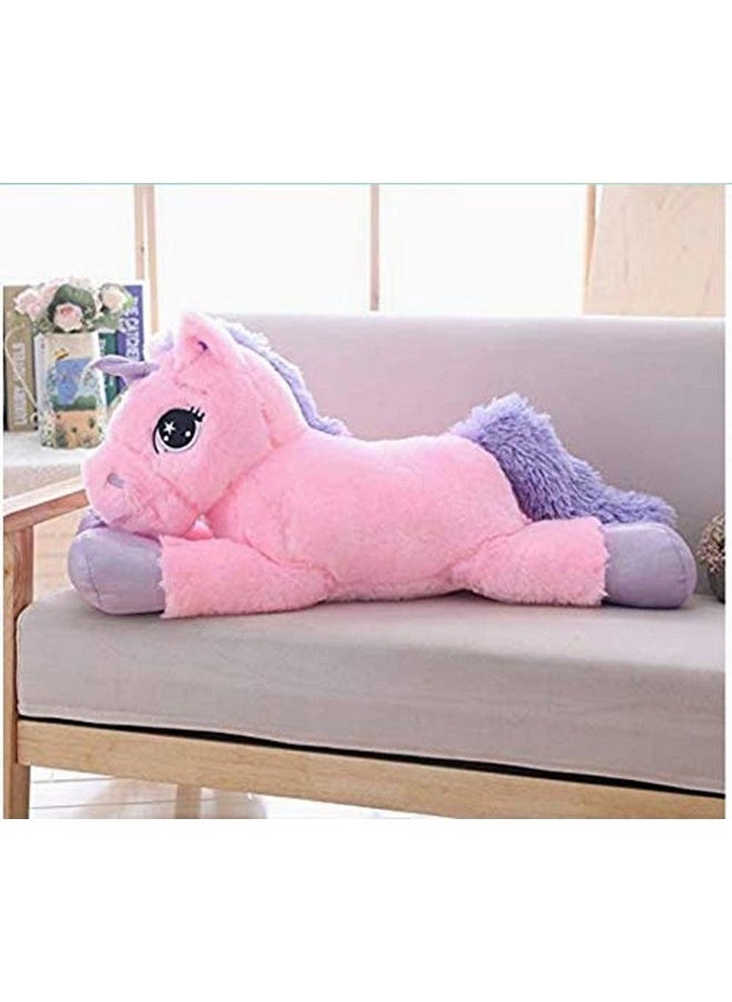 AVSHUB - Unicorn Soft Toys For Kids Boys And Girls Animal Toy Figure Jungle Cartoon Wild Playing Set Cute Stuffed Toy Birthday Gift (Size 70Cm Pink) - Image 1