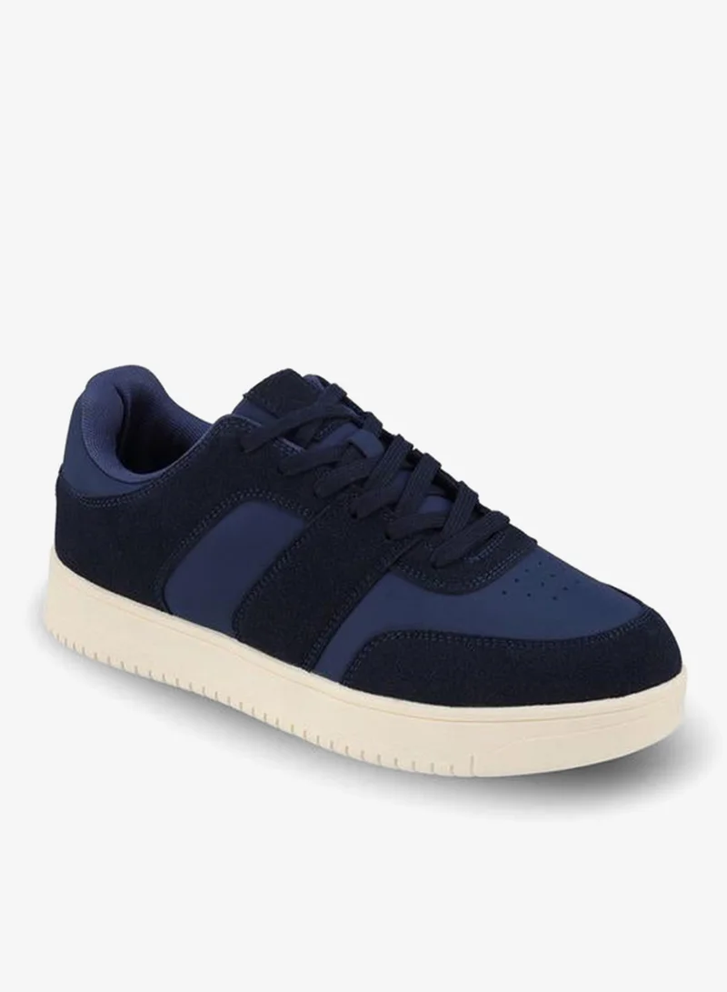 LBL By Shoexpress NAVY Men Panelled Lace-Up Ankle Sneakers for Men | Best Price UAE
