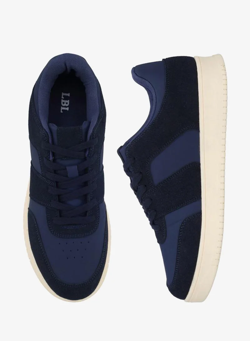 Men Panelled Lace-Up Ankle Sneakers