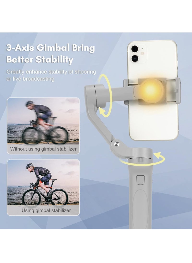 TIGER Foldable Gimbal Stabilizer for Smartphone – 3-Axis Phone Gimbal for Smooth Video Shake-Free Vlog Stabilizer, Max. 260g Load, Horizontal & Vertical Modes, Face & Zoom Tracking, Timelapse, with Mini Tripod – Perfect for iPhone, Android, and More  - Image 5