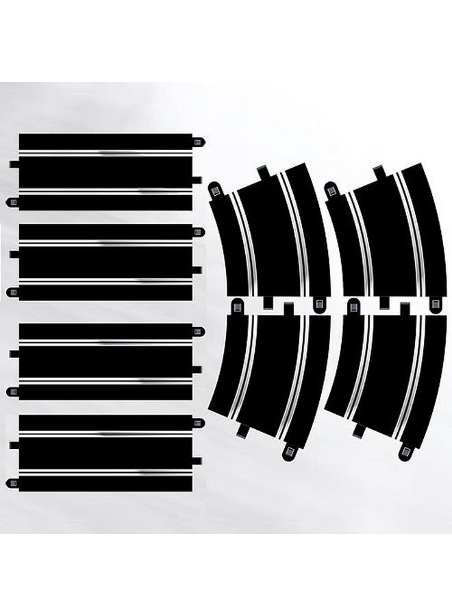 Scalextric Extension Pack 7 1:32 Scale Straights x 4 Curves x 4 C8556 Slot Car Track, Black - Image 3