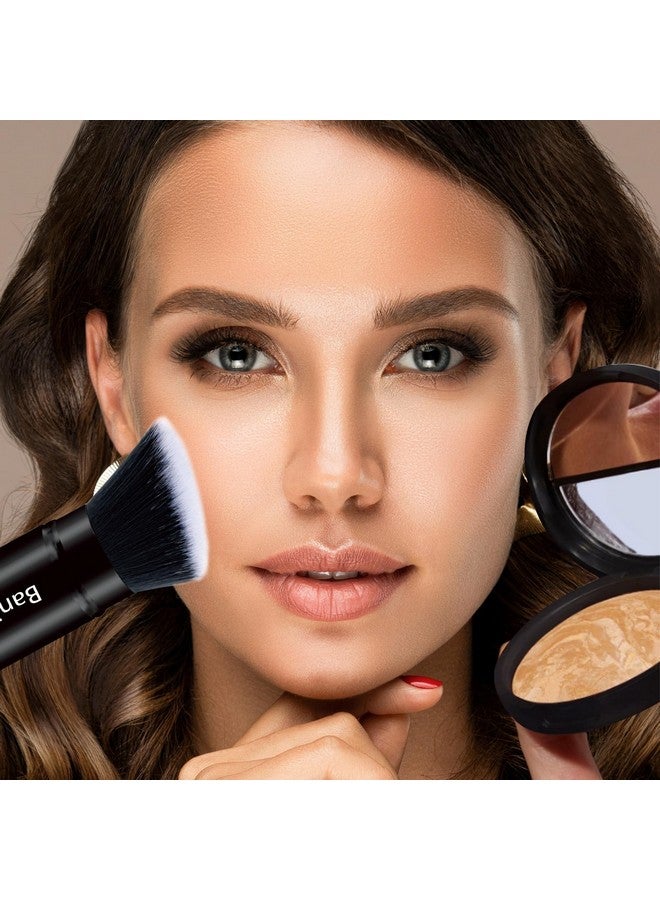 Banidy Makeup Brush Kabuki Face Brushes Retractable Travel Blush Kabuki Brush Portable Flawless for Foundation, Powder Blush, Bronzer, Buffing, Liquid, Cream, Cruelty Free with Cover(1PCS) - Image 2