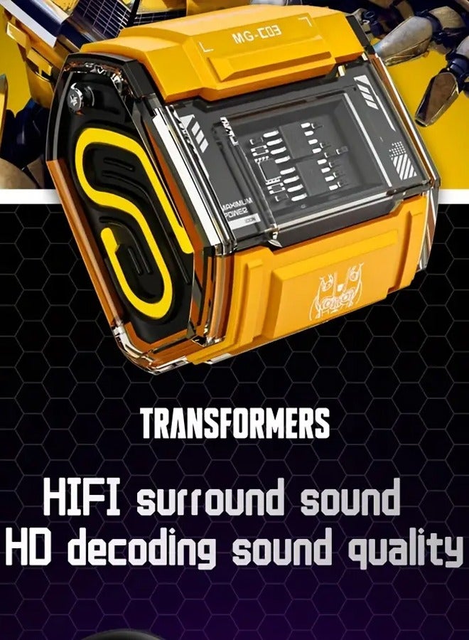 Transformers MG-C03 Wireless Bluetooth Earbuds Gaming Headphones Long Battery Life Headset Low Latency HIFI Stereo Sound with Music Noise Cancellation Calls Yellow - Image 4