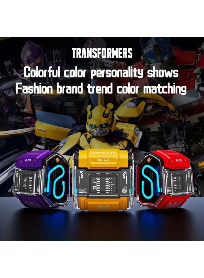 Transformers MG-C03 Wireless Bluetooth Earbuds Gaming Headphones Long Battery Life Headset Low Latency HIFI Stereo Sound with Music Noise Cancellation Calls Yellow - Image 5
