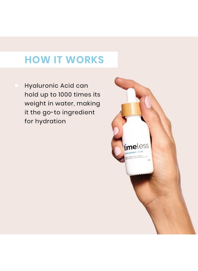 Timeless Skin Care Hyaluronic Acid 100% Pure Serum 8 Oz Powerful Formula To Rehydrate Skin & Boost Moisture Levels + Relieves Appearance Of Skin Tightness Recommended For All Skin Types  - Image 5