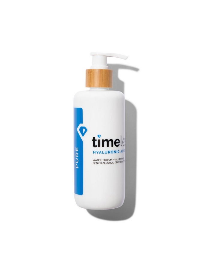 Timeless Skin Care Hyaluronic Acid 100% Pure Serum 8 Oz Powerful Formula To Rehydrate Skin & Boost Moisture Levels + Relieves Appearance Of Skin Tightness Recommended For All Skin Types  - Image 2
