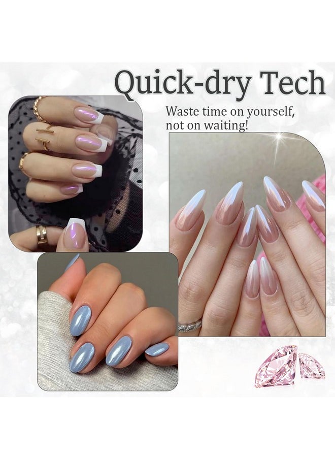 AZUREBEAUTY - AZUREBEAUTY Vegan Shine White Nail Polish, Glitter Pearl White Quick Dry Complete Natural Super Lustrous Nail Enamel Polish,Professional for Nail Art DIY Manicure and Pedicure at Home - Image 1