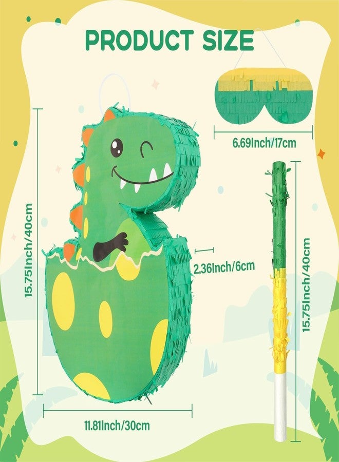 PATIO CHOICE 133 Pcs Dinosaur Piñata Set for Kids Birthday Party 15.7 Inch Large Piñatas Include Dinosaur Piñata Stick and Blindfold Dinosaur Party Favors for Party Carnivals Festivals Decorations - Image 2