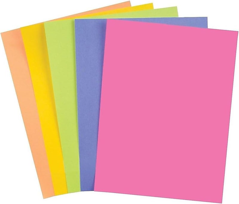 Staples Brights 24 Lb. Colored Paper Neon Assorted 500/Ream - Image 1