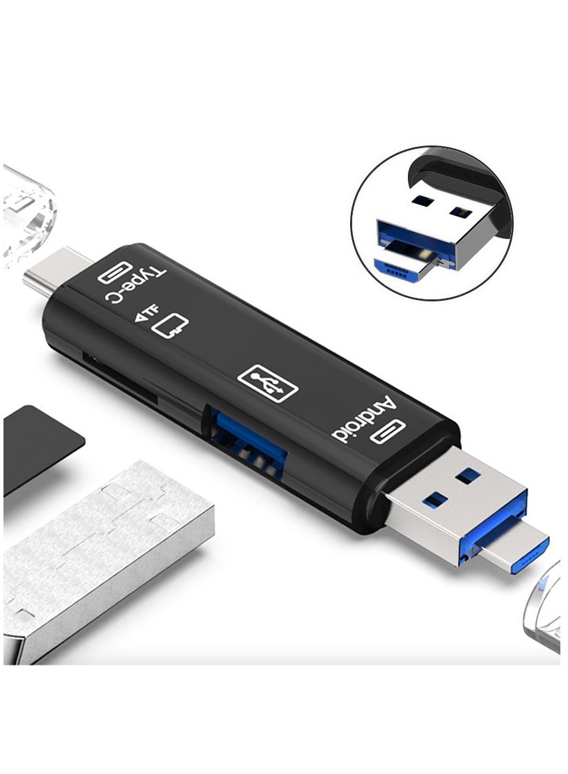 فلوينغ فلوينغ قارئ بطاقات ذاكرة 5 في 1 USB 2.0 Type-C متعدد الوظائف