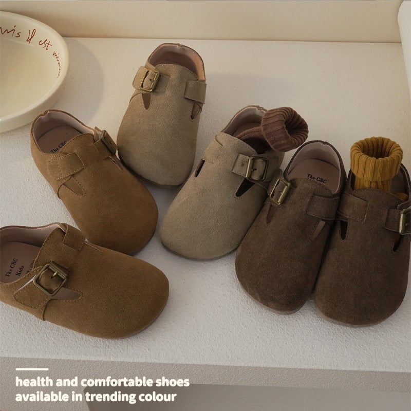 Single Children'S Casual Bean Shoes Soft Sole Spring And Milk Shoes Joker Small Leather Shoes Bogon Shoes Baby Shoes - Image 4