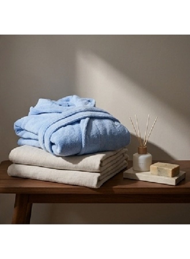 EBREEZZ Premium Terry Cotton Bathrobe with Hood – 350 GSM Ultra Soft Absorbent Robe - Image 4