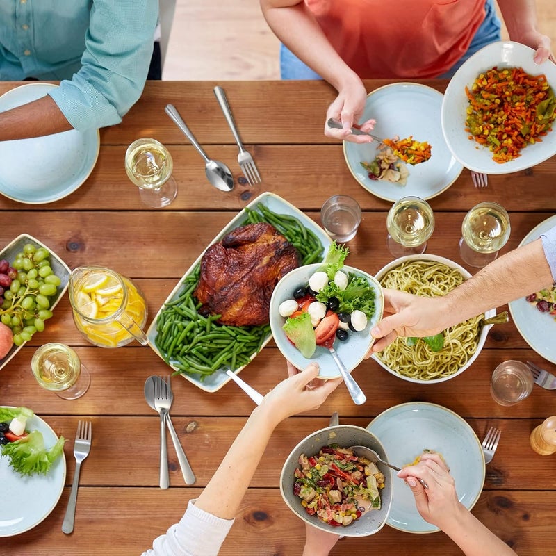 BBTO 100 Pcs Forks and Spoons Silverware Set Bulk Stainless Steel Flatware Cutlery Set 6.7'' Kitchen Utensils for Home Restaurant 50 Dinner Fork, 50 Teaspoon, Mirror Polished, Dishwasher Safe - Image 5