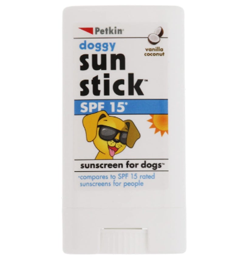 Petkin Dog Sunscreen Sunstick â€“ Sunscreen for Dogs and Puppies, SPF 15 â€“ Simply Rub on Anytime for Instant Sun Protection â€“ Vanilla Coconut Scent, .5 oz Net Weight â€“ Ideal for Home or Travel - Image 1