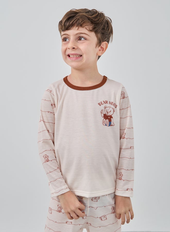 Styli Styli Printed Long Sleeve T-Shirt and Jogger Pyjama Set  - Image 2