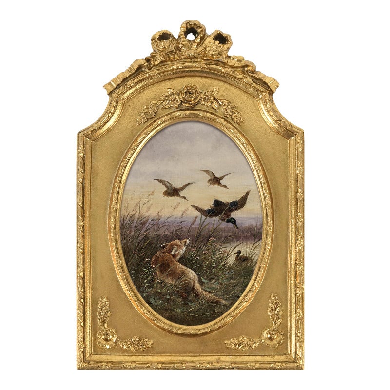 FOLKOR Framed Wall Art for Kitchen Dining Room Bedroom Animal Wildlife Paintings Canvas Prints with Gold Picture Frame for Classrooms Nature Art Lovers 4x6 - Image 2