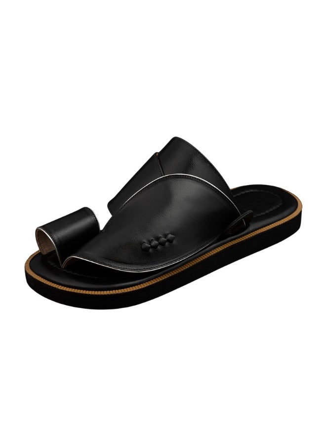 NAD Black genuine leather arabic sandals  - Image 1