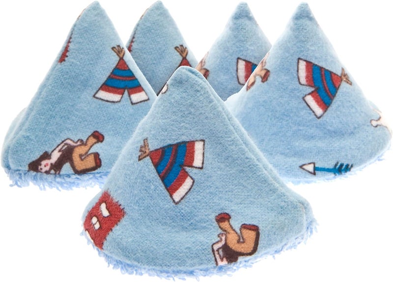 Beba Bean Washable Cotton Pee-Pee Teepees That Shield Baby Boys Pee During Diaper Changes. Makes a Great add-on Gift for a Baby Shower Thanks to its Fun, Gift-Ready Store Packaging. 5 Pack. Western - Image 1