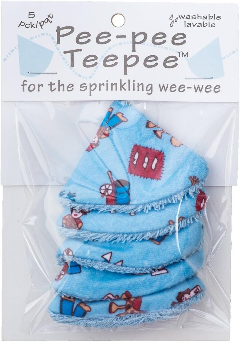 Beba Bean Washable Cotton Pee-Pee Teepees That Shield Baby Boys Pee During Diaper Changes. Makes a Great add-on Gift for a Baby Shower Thanks to its Fun, Gift-Ready Store Packaging. 5 Pack. Western - Image 2