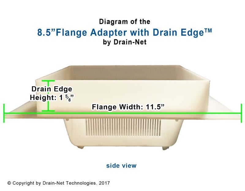 Drain-Net 8.5 Floor Sink Basket with 12 Flange Assembly u0026 Drain Edgeâ„¢ - Image 1