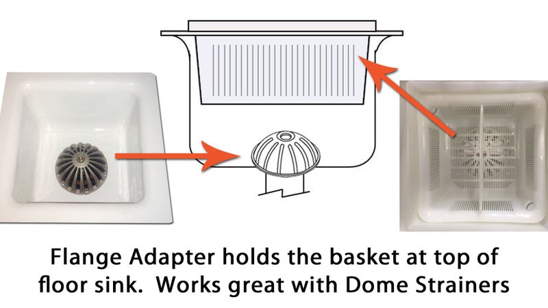 Drain-Net 8.5 Floor Sink Basket with 12 Flange Assembly u0026 Drain Edgeâ„¢ - Image 2