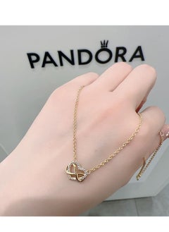 PANDORA Pandora Moments Women's Classic Cubic Zirconia Shining Eternal Love Clavicle Chain Neck Chain 392666C01-50  - Image 2