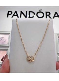 PANDORA Pandora Moments Women's Classic Cubic Zirconia Shining Eternal Love Clavicle Chain Neck Chain 392666C01-50  - Image 3