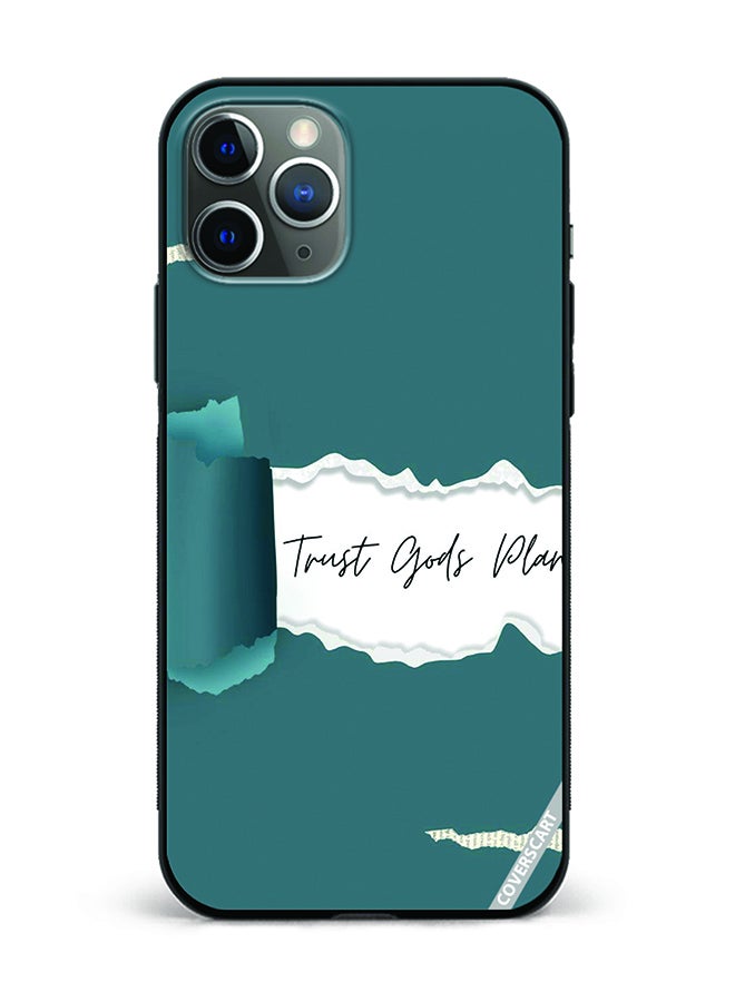 COVERSCART Protective Case Cover For Apple iPhone 11 Pro Trust God Plan Design Multicolour