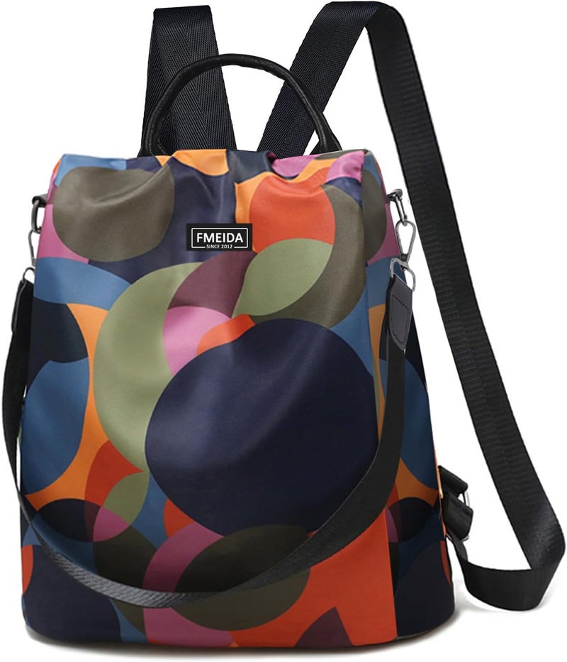 Fmeida Waterproof Fashion Backpack Purse for Women Anti Theft Womens Classical Daypack Travel Nylon Oxford Shoulder Bag - Image 1