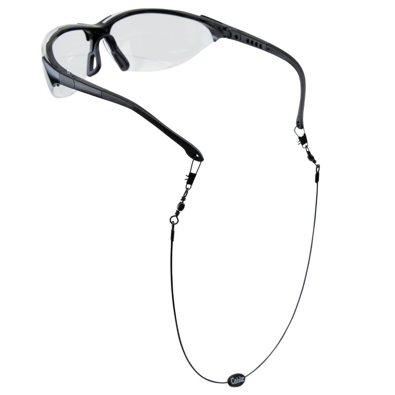 Cablz Clipz Eyewear Retainer | Non Adjustable Eyewear Retainer | 14" Black - Image 1