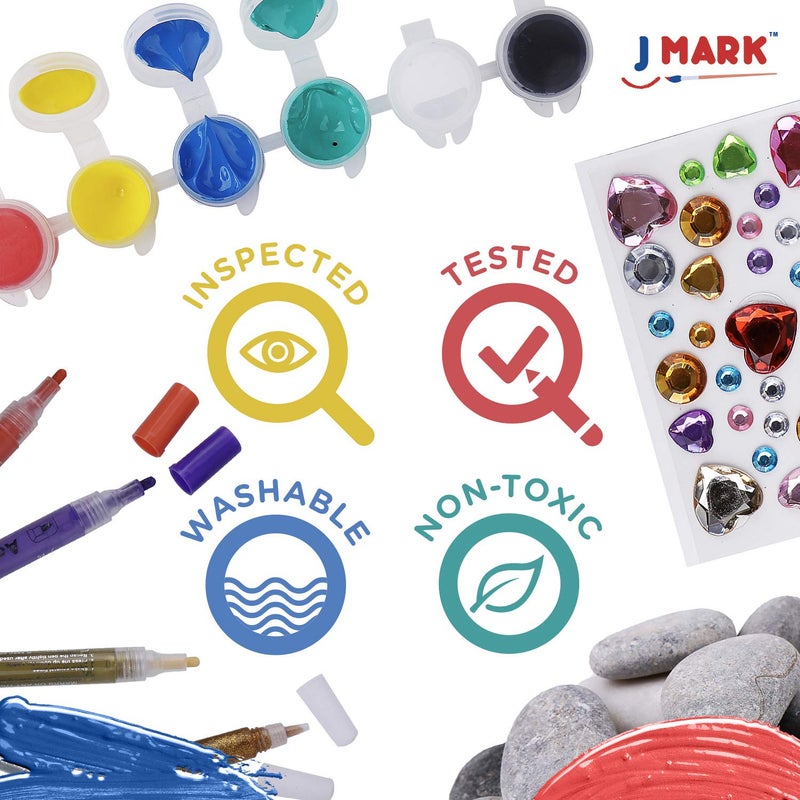 J MARK Premium Rock Painting Kit - Acrylic Paint Pens for Rock Painting, Glow in The Dark and More - Image 3